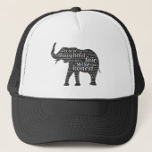 Kwaliteit van een ellephant Word Cloud Trucker Pet (Voorkant)