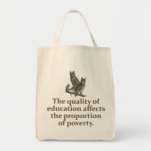 Kwaliteit van het onderwijs - Schoolcitaat Tote Bag (Voorkant)