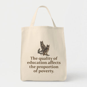 Kwaliteit van het onderwijs - Schoolcitaat Tote Bag