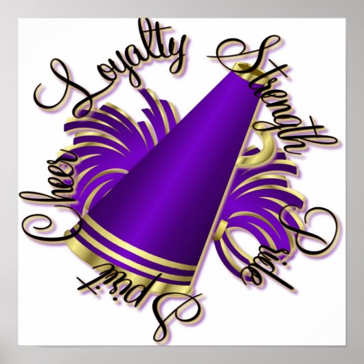 Kwaliteit van Paars en goud Poster (Voorkant)