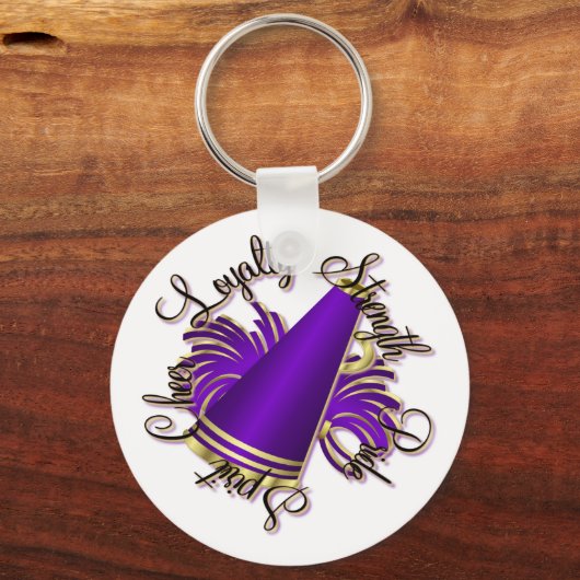 Kwaliteit van Paars en goud Sleutelhanger (Voorkant)