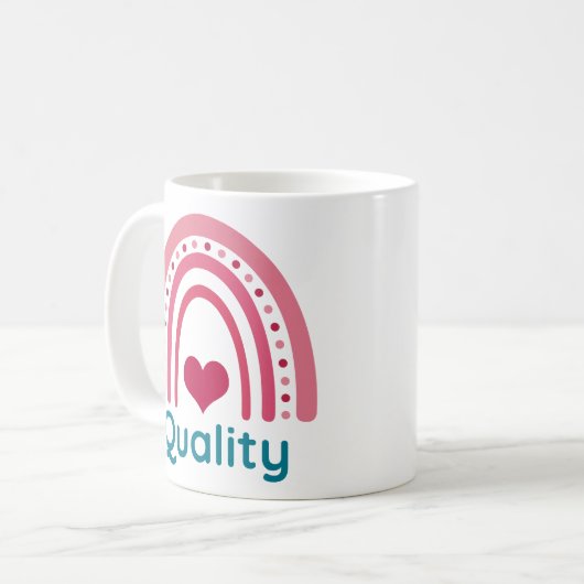 Kwaliteit Viva Magenta Boho Rainbow Koffiemok (Voorkant links)