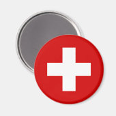 Kwaliteit vlag Zwitserland Magneet (Voorkant / Achterkant)