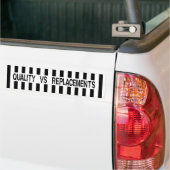 Kwaliteit vs Vervangingen Scheidsrechter Bumpersti Bumpersticker (Op Truck)
