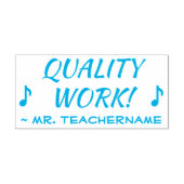 "KWALITEIT WERKEN!" Leraar Rubber Stamp Zelfinktende Stempel (Design)