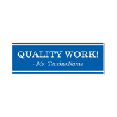 KWALITEIT WERKT! Leraar Feedback Rubberstempel Zelfinktende Stempel (Design)