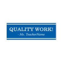 KWALITEIT WERKT! Leraar Feedback Rubberstempel