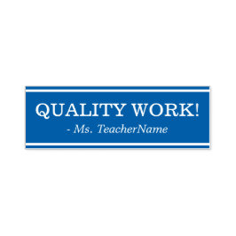 KWALITEIT WERKT! Leraar Feedback Rubberstempel Zelfinktende Stempel
