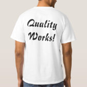 Kwaliteit werkt! t-shirt (Achterkant)