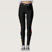 Kwaliteit Workout Leggings Met Sterren Aan De Zijk (Voorkant)