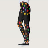 Kwaliteit Workout Leggings Met Sterren Er Op (Links)