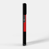 Kwaliteit Zwart Rood Monogram Uniek iPhone Hoesje (Rechterkant)