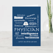 Kwaliteiten van een goede arts / witte tekst op bl bedankkaart (Voorkant)