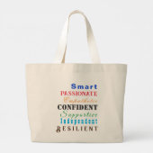 Kwaliteiten van Grote Vrouwen Leuk Elegant Kleurri Grote Tote Bag (Achterkant)
