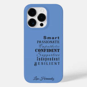 Kwaliteiten van grote vrouwen, Naam op Cornflower Case-Mate iPhone 14 Pro Hoesje