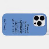 Kwaliteiten van grote vrouwen, Naam op Cornflower Case-Mate iPhone Case (Achterkant (horizontaal))