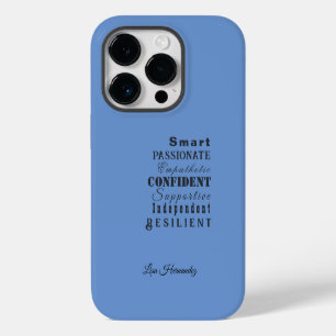 Kwaliteiten van grote vrouwen, Naam op Cornflower iPhone 14 Plus Hoesje