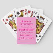 Kwaliteiten van Grote Vrouwen Roze Pokerkaarten (Achterkant)