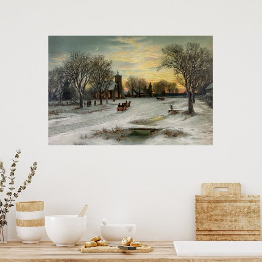 Kwaliteitsafdruk van Kerstmis Eve Night Archiving Poster (Keuken)