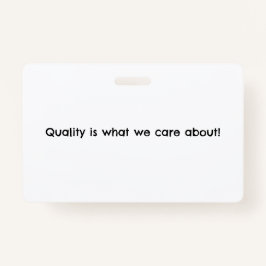 Kwaliteitsbeleidspasje - pas het aan! badge