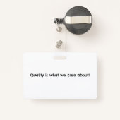 Kwaliteitsbeleidspasje - pas het aan! badge (Achterkant met intrekbare)