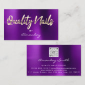 Kwaliteitsberichten QR-code Logo Paars goud Visitekaartje (Voorkant / Achterkant)