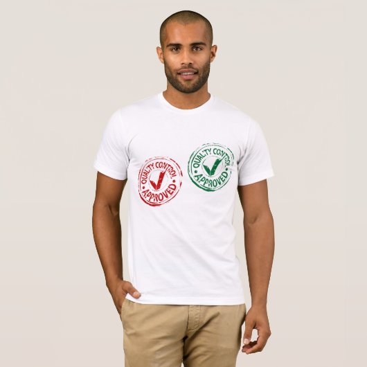 Kwaliteitscontrole Goedgekeurd Mannen T-shirt (Voorkant volledig)