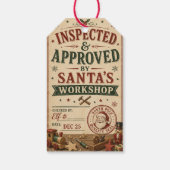 Kwaliteitscontrole in de Werkplaats van de Kerstma Cadeaulabel (Achterkant)