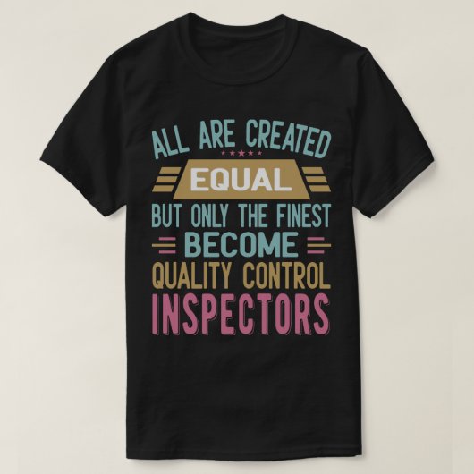 Kwaliteitscontrole inspecteur Grappig (2) T-shirt (Design voorkant)