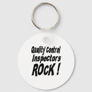 Kwaliteitscontrole Inspectors Rock! Button Sleutel Sleutelhanger