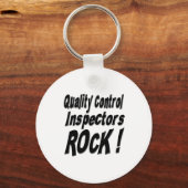 Kwaliteitscontrole Inspectors Rock! Button Sleutel Sleutelhanger (Voorkant)