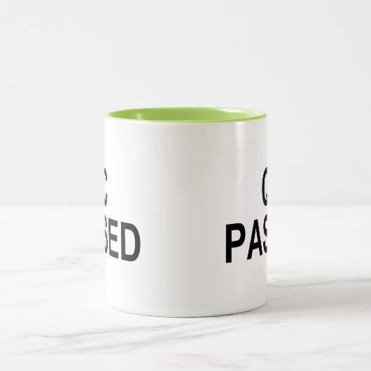 Kwaliteitscontrole PASSED Tweekleurige Koffiemok (Center)