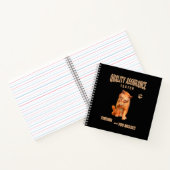 Kwaliteitscontrole Tester Kat Humor Notitieboek (Binnen)