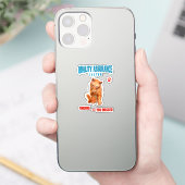Kwaliteitscontrole Tester Kat Humor Sticker (Telefoon)