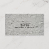 Kwaliteitsgrijs Rood Square monogram uniek Visitekaartje (Achterkant)