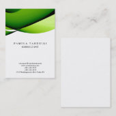 Kwaliteitsgroene en witte, unieke moderne curven visitekaartje (Voorkant / Achterkant)
