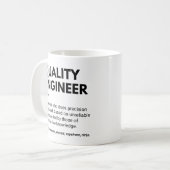 Kwaliteitsingenieur Grappige Definitie Koffiemok (Voorkant links)