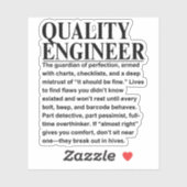 Kwaliteitsingenieur Sticker (Vel)