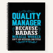 Kwaliteitsmanager, grappige Quote Quality Manager Notitieboek (Voorkant)