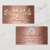 Kwaliteitsnaren QR-code Logo Roos Gold Visitekaartje (Voorkant / Achterkant)