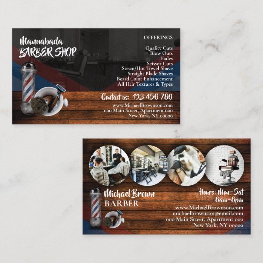 Kwaliteitssnijwonden vervaagt schaar visitekaartje (Voorkant / Achterkant)