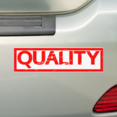Kwaliteitsstempel Bumpersticker (Op auto)