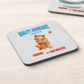 Kwaliteitstester Kattenhumor Bier Onderzetter (Linkerzijde)