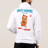 Kwaliteitstester Kattenhumor Hoodie (Achterkant)
