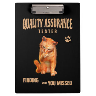 Kwaliteitstester Kattenhumor Klembord