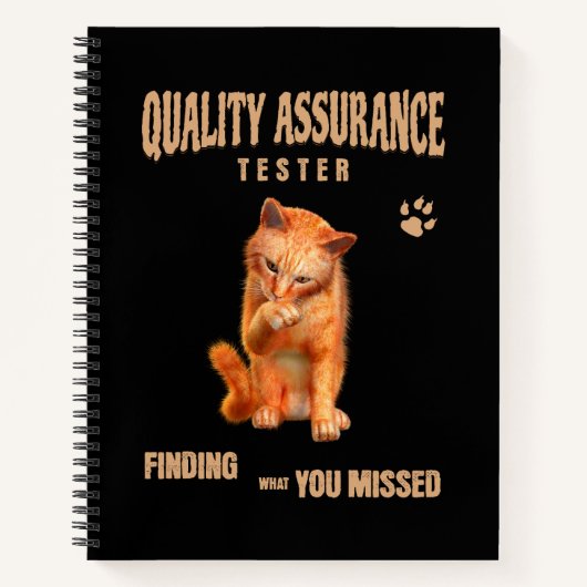 Kwaliteitstester Kattenhumor Notitieboek (Voorkant)