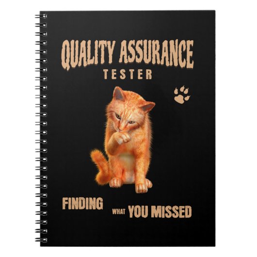 Kwaliteitstester Kattenhumor Notitieboek (Voorkant)
