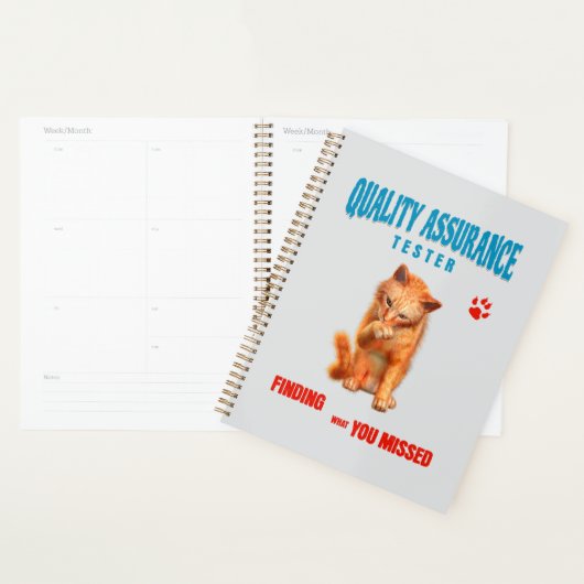 Kwaliteitstester Kattenhumor Planner (Display)