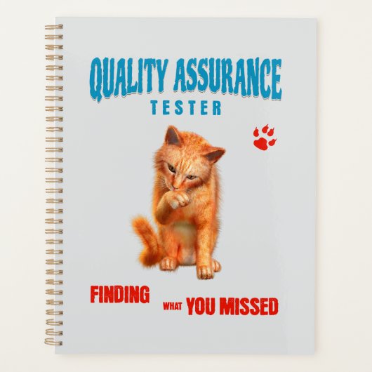 Kwaliteitstester Kattenhumor Planner (Voorkant)