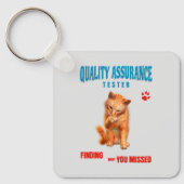 Kwaliteitstester Kattenhumor Sleutelhanger (Voorkant)